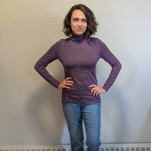 Purple Turtleneck Sweater